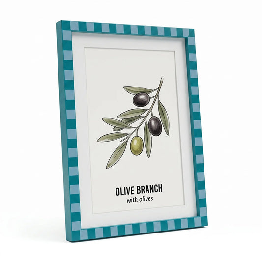 The Mediterranean Check - Photo paper size 8x10in Framzoo