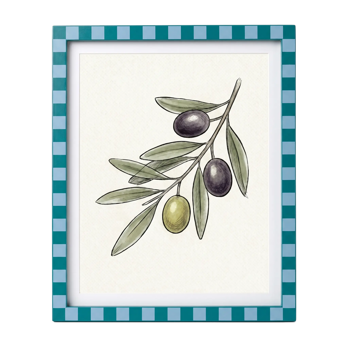 The Mediterranean Check - Photo paper size 8x10in Framzoo