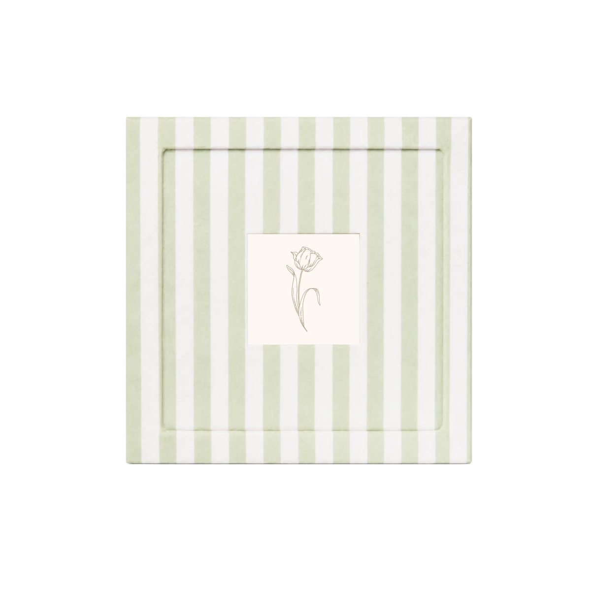 Sage Pinstripe - Photo paper size 5x5in Framzoo