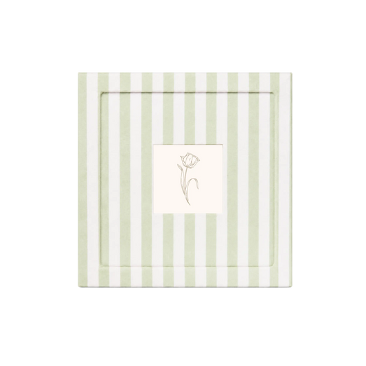 Sage Pinstripe - Photo paper size 5x5in Framzoo