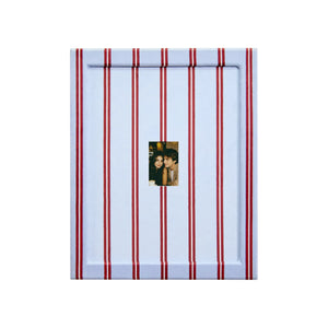 Eclectic Gallery Wall Frame Set – 6 Vintage Plaid Stripe Photo Frames-Photo paper size(2x1.5*4/2.5x3.5/5x7) Framzoo