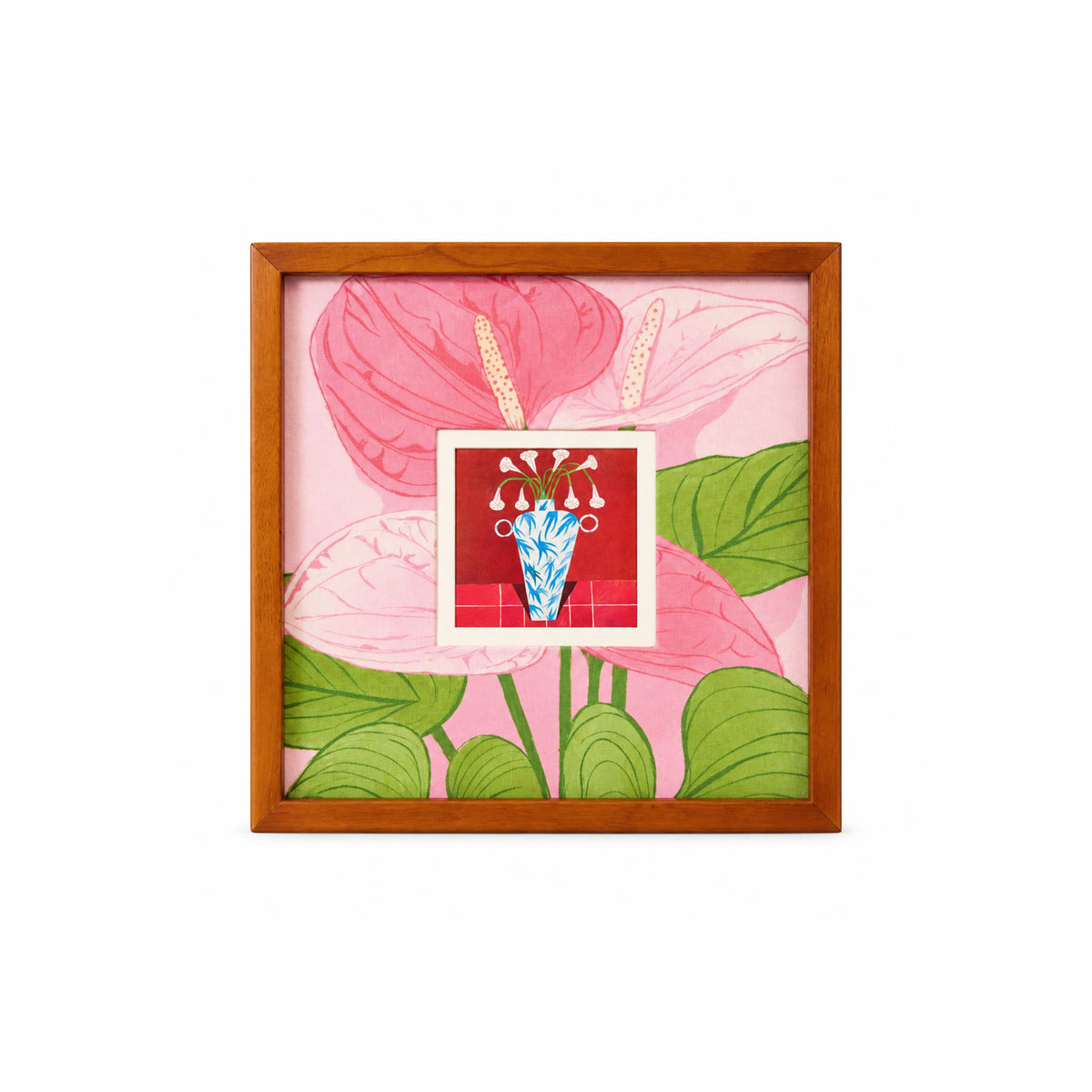 Botanical Gallery Wall Set, Framed Vintage Floral Art Prints, Wood Picture Frame Collage, Greenery Wall Decor, Living Room Home Decor Framzoo