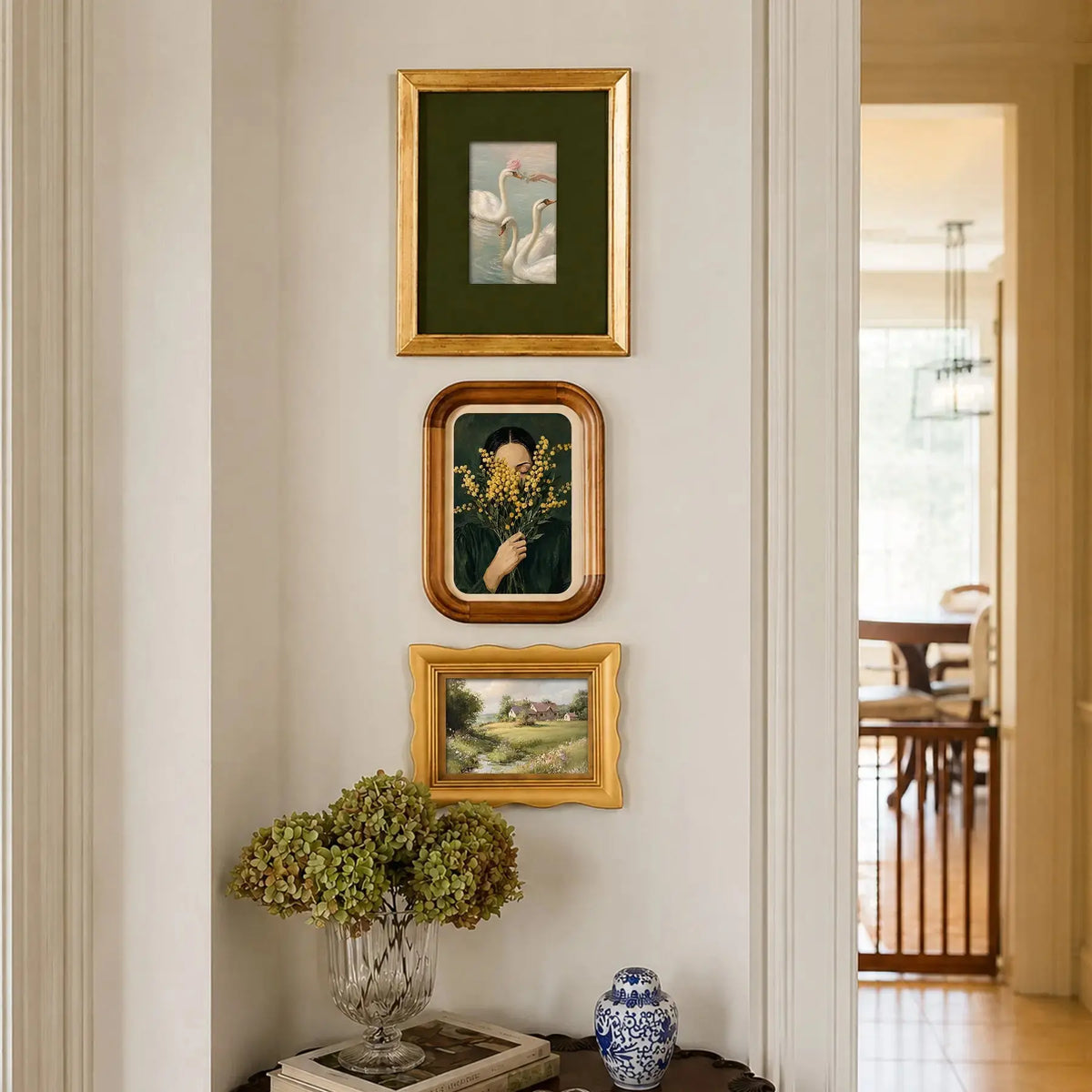Warm Wood Tone Vintage Picture Frame Set of 6(4X4/4X6/5X7/8X10), Classic Gold Brown Gallery Wall Frames, French Country Wooden Frame Collage Framzoo