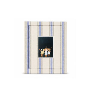 Rainbow Picture Frame Set of 6 | Fabric Wrapped Striped Frames | Olive Green Cream Blue Gallery Wall | Modern Farmhouse Photo Frames | Textured Home Wall Art Display Framzoo