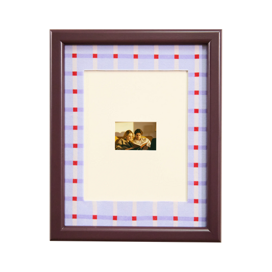 Lavender Cube Plaid - Photo paper size 3.5x2.5in Framzoo