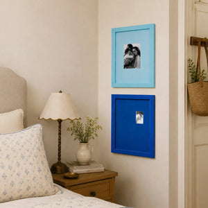 Classic Blue Stripe Picture Frame (2.5x3.5in/5x7in) , Nautical Preppy Nursery Decor Framzoo