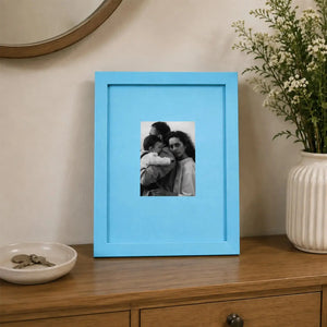 Classic Blue Stripe Picture Frame (2.5x3.5in/5x7in) , Nautical Preppy Nursery Decor Framzoo