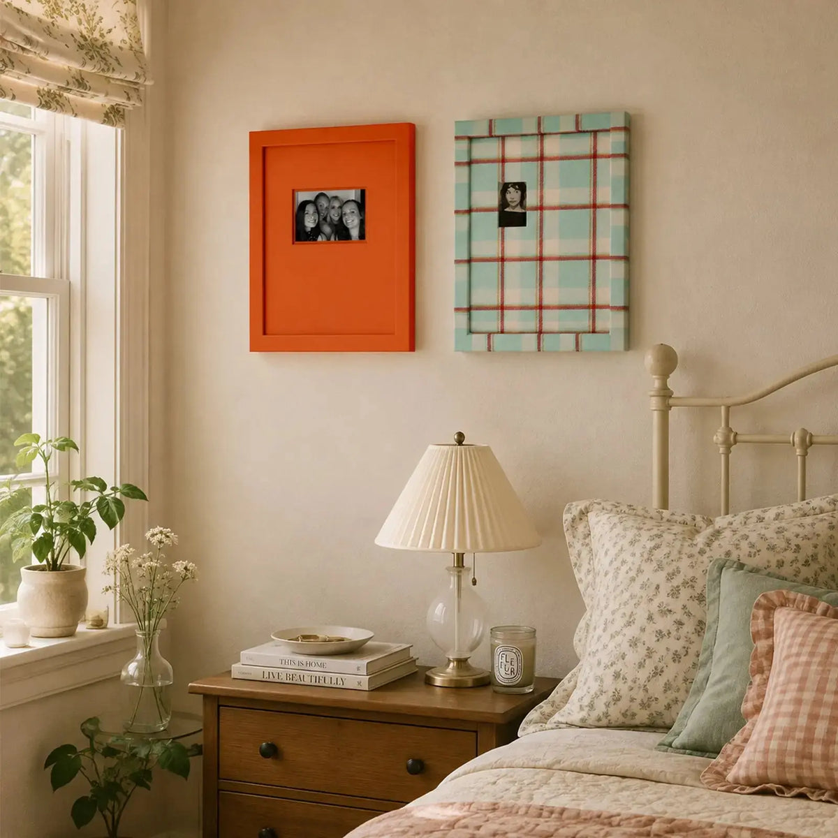 Preppy Plaid Photo Booth Strip Frame,(6x4in/2.5x3.5in/2x6in) Colorful Gallery Wall Decor (13x16) Framzoo
