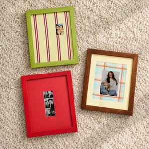 Retro Colorful Picture Frame, Plaid & Striped Photo Frame with Patterned Mat, Photo Booth Strip Frame, Eclectic Wall Decor, Preppy Gift Framzoo