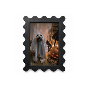 Halloween Picture Frame Set of 5 (4X4/4X6/5X7/7X9) , Vintage Spooky Gallery Wall Frames, Black Halloween Photo Frames Framzoo