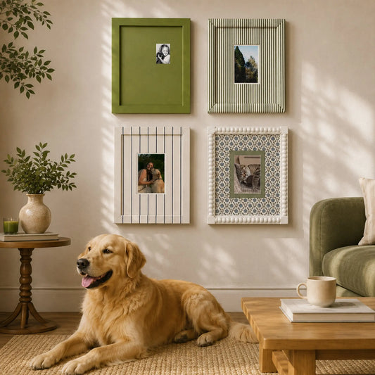Vintage Farmhouse Picture Frame Set of 4 | Gallery Wall Frame Collection | Rustic Wood Photo Frames | 2.5x3.5 to 5x7 Inch | Boho Farmhouse Home Decor | Housewarming Gift Idea Framzoo