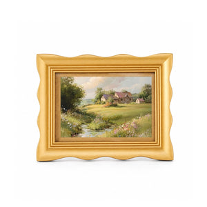 Warm Wood Tone Vintage Picture Frame Set of 6(4X4/4X6/5X7/8X10), Classic Gold Brown Gallery Wall Frames, French Country Wooden Frame Collage Framzoo