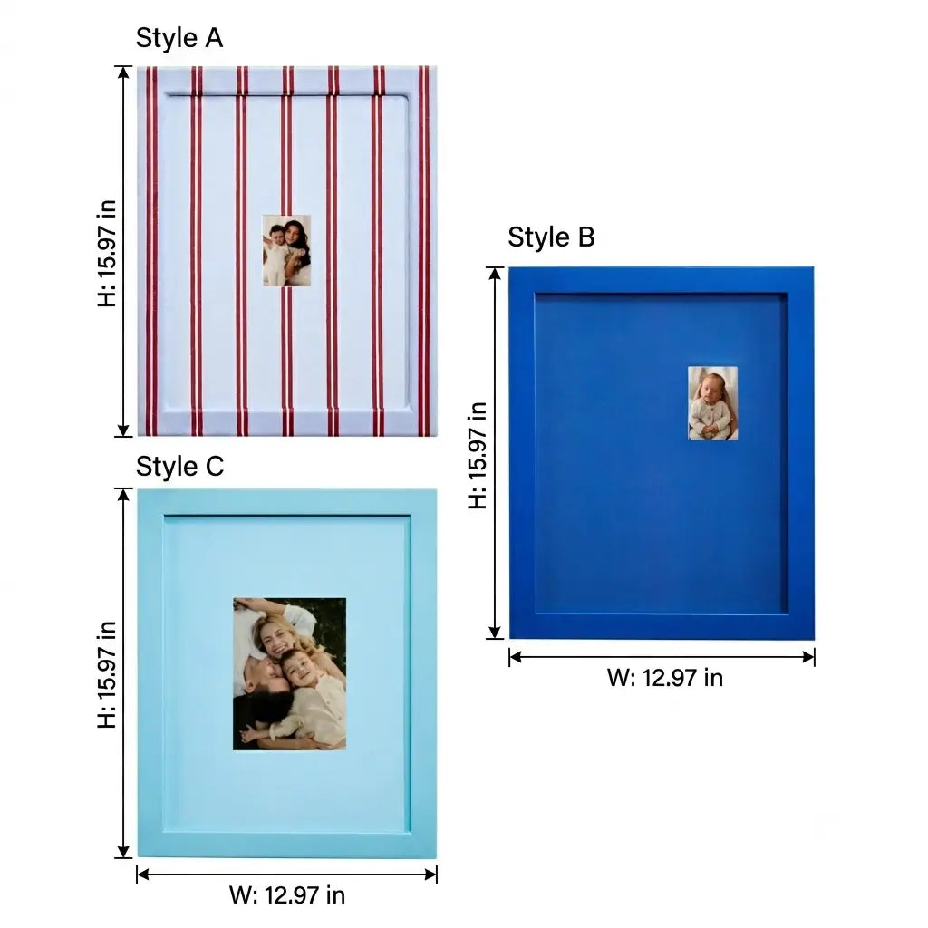 Classic Blue Stripe Picture Frame (2.5x3.5in/5x7in) , Nautical Preppy Nursery Decor Framzoo