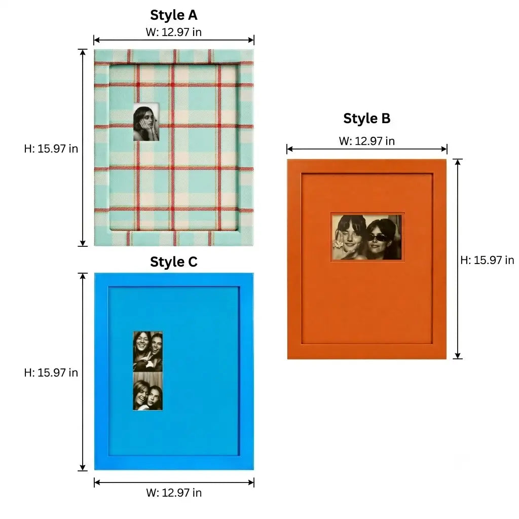 Preppy Plaid Photo Booth Strip Frame,(6x4in/2.5x3.5in/2x6in) Colorful Gallery Wall Decor (13x16) Framzoo