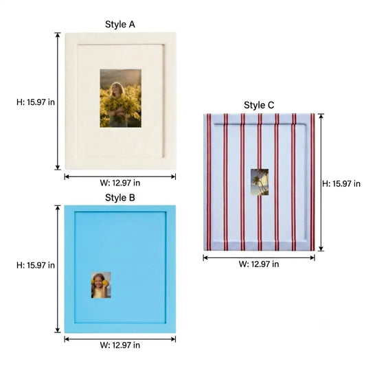 Cream Velvet Stripe Photo Frame (5x7in/2.5x3.5in) , French Country Wall Decor Framzoo