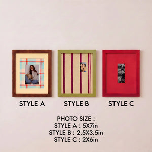 Retro Colorful Picture Frame, Plaid & Striped Photo Frame with Patterned Mat, Photo Booth Strip Frame, Eclectic Wall Decor, Preppy Gift Framzoo